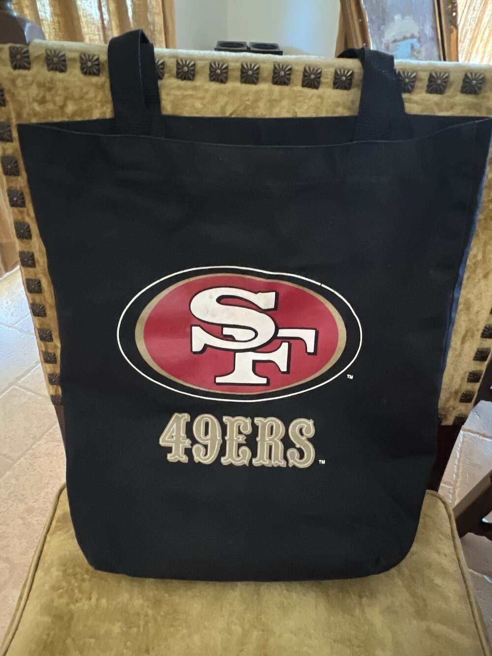San Francisco 49ers NFL Black Canvas Tote Bag Innovo Inc